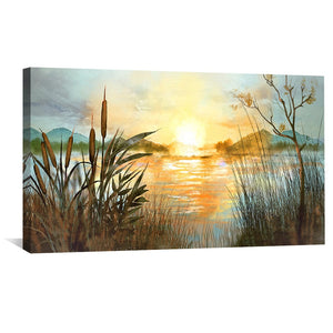 Whispering Waters Canvas Art Clock Canvas