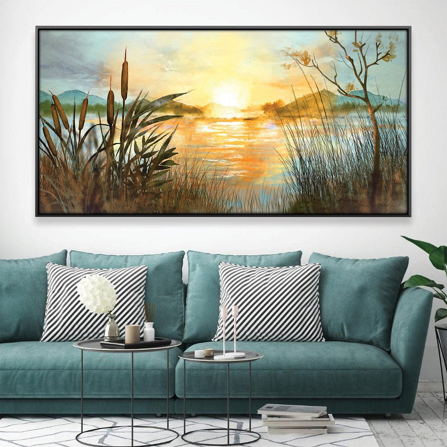 Whispering Waters Canvas Art Clock Canvas