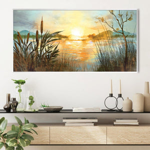Whispering Waters Canvas Art Clock Canvas