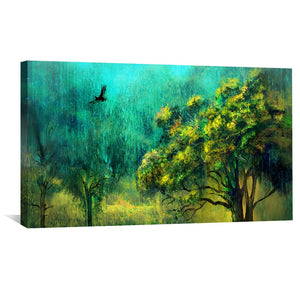 Whispering Woods Canvas Art Clock Canvas