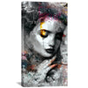 Whispers of Ink and Color Canvas Art Clock Canvas