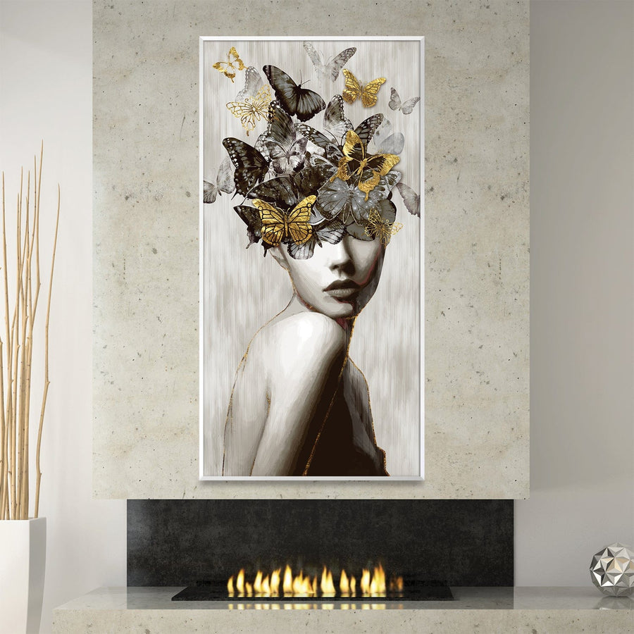 Whispers of the Monarch's Crown Canvas Art Clock Canvas