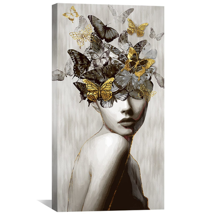 Whispers of the Monarch's Crown Canvas Art Clock Canvas