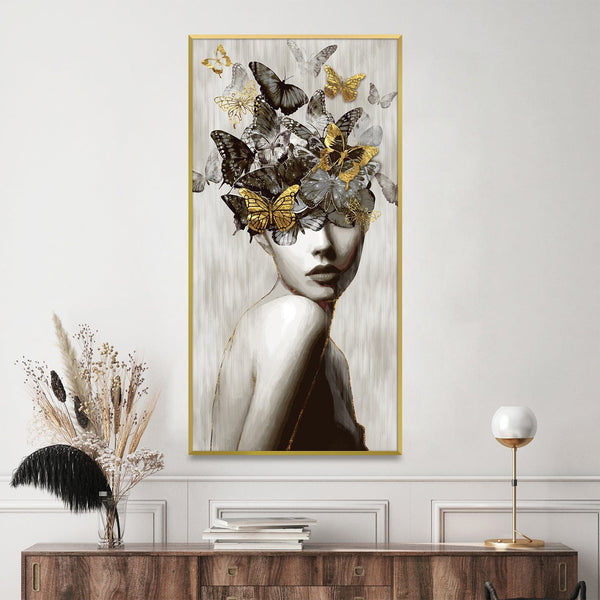Whispers of the Monarch's Crown Canvas Art Clock Canvas