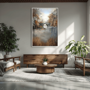 Whispers of the Stone Bridge Canvas Art Clock Canvas