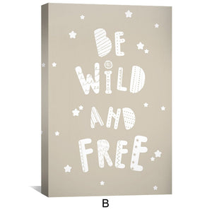 Wild and Free Canvas Art B / 12 x 18in / Canvas Clock Canvas