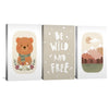 Wild and Free Canvas Art Clock Canvas