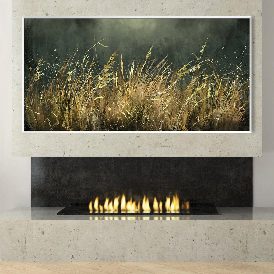 Wild Grasses Canvas Art Clock Canvas