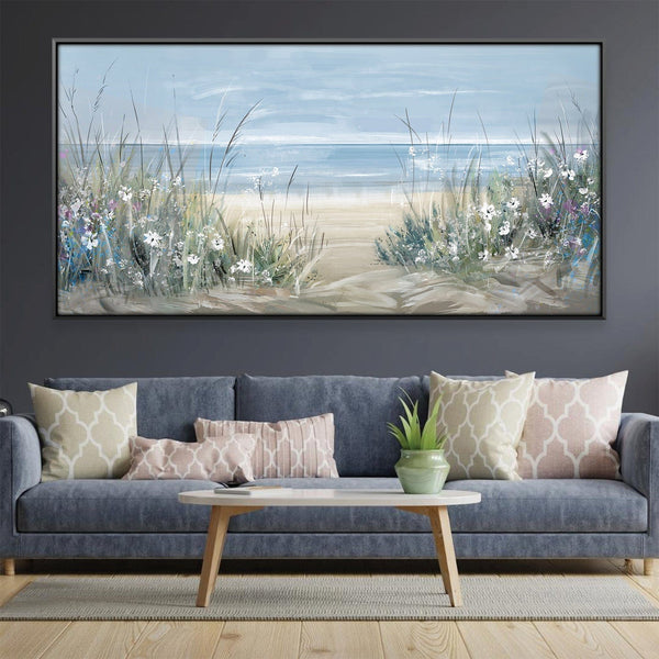 Wildflower Edge Canvas Art 20 x 10in / Canvas Clock Canvas