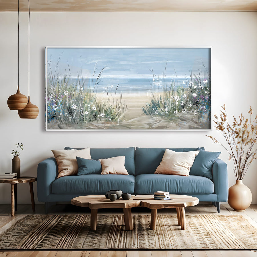 Wildflower Edge Canvas Art Clock Canvas