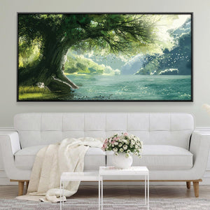Willow By The Water Canvas Art Clock Canvas