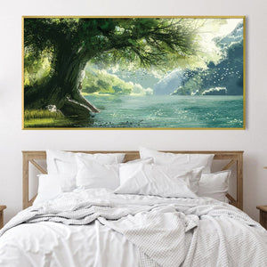 Willow By The Water Canvas Art Clock Canvas