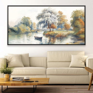 Willow River Canvas Art 20 x 10in / Canvas Clock Canvas