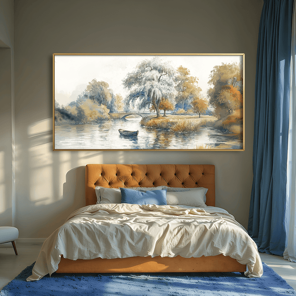 Willow River Canvas Art Clock Canvas