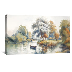 Willow River Canvas Art Clock Canvas