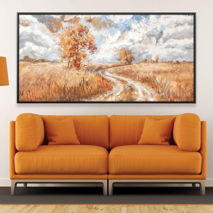 Winding Through Autumn Canvas Art 20 x 10in / Canvas Clock Canvas