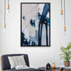 Window into the Blue Abstract Canvas Art Clock Canvas