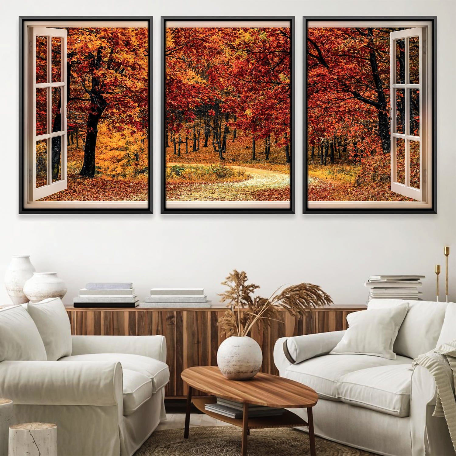 Window to Autumn Canvas Set of 3 / 12 x 18in / Canvas product thumbnail