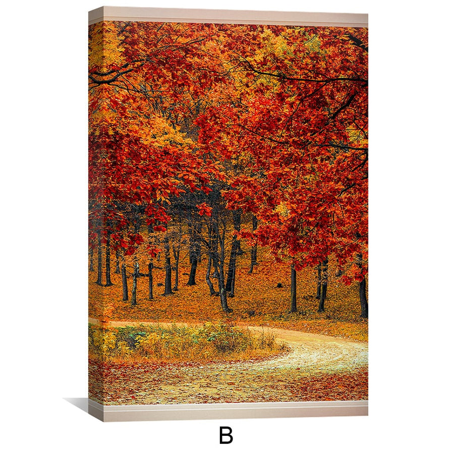 Window to Autumn Canvas Art Clock Canvas