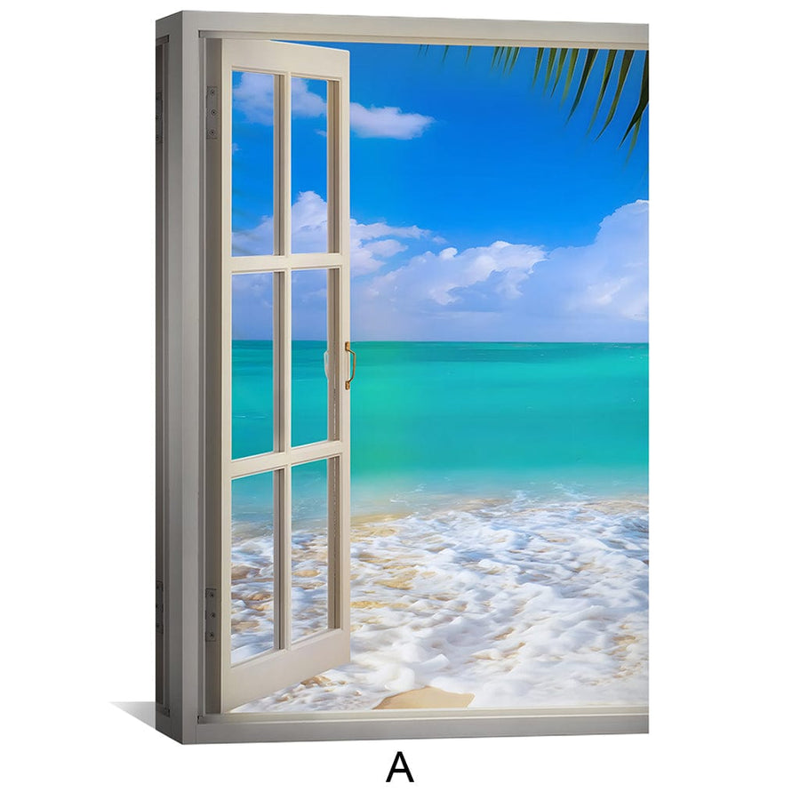 Window to Paradise Canvas Art Clock Canvas
