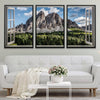 Window to Peitlerkofel Canvas Art Clock Canvas