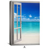 Window to the Beach Canvas Art Clock Canvas