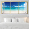 Window to the Beach Canvas Art Clock Canvas