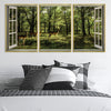 Window to the Fawn Canvas Art Clock Canvas