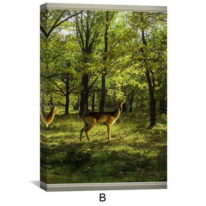 Window to the Fawn Canvas Art Clock Canvas