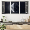 Window to the Moon Canvas Art Clock Canvas