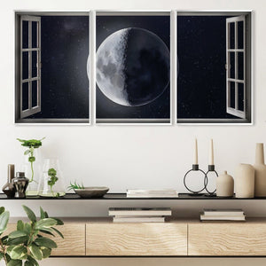 Window to the Moon Canvas Art Clock Canvas
