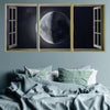 Window to the Moon Canvas Art Clock Canvas