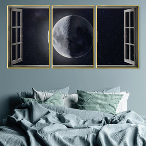 Window to the Moon Canvas Art Clock Canvas
