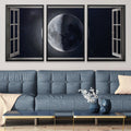 Window to the Moon Canvas Art Clock Canvas