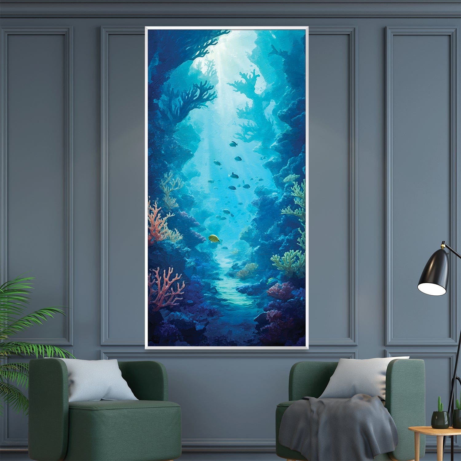 Window to The Ocean Canvas Art Clock Canvas