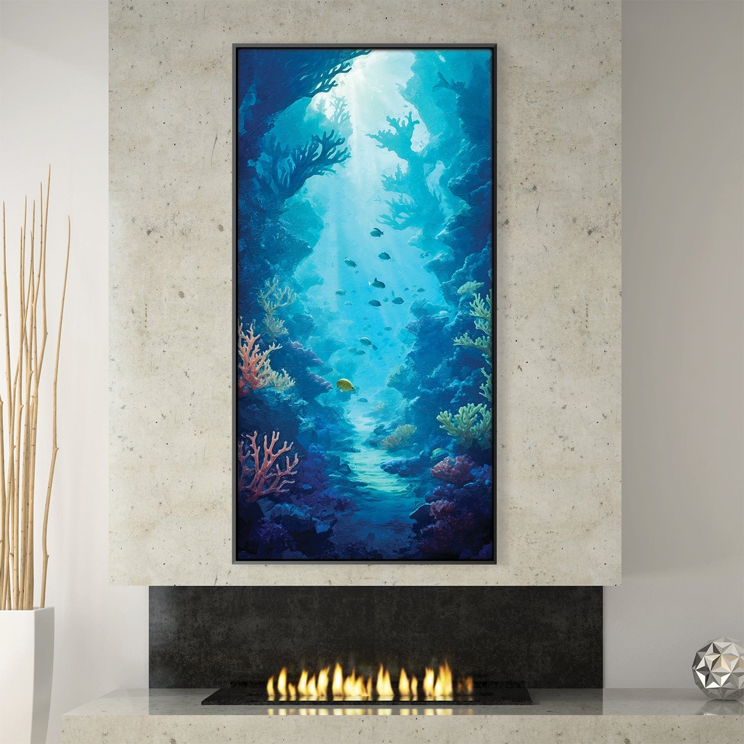 Window to The Ocean Canvas Art Clock Canvas