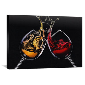 Wine Tasting Canvas Art Clock Canvas