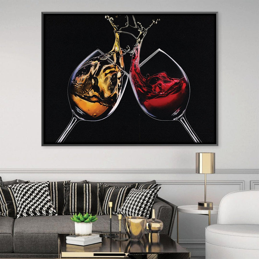 Wine Tasting Canvas Art Clock Canvas