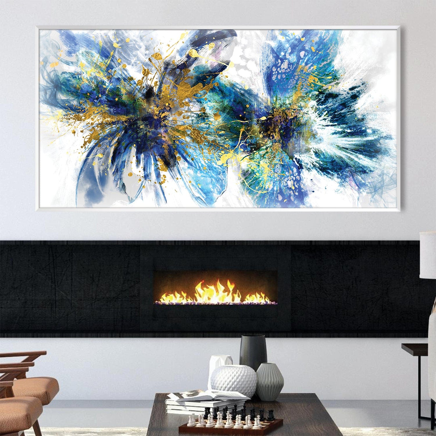 Winged Abstract Duo Canvas Art Clock Canvas