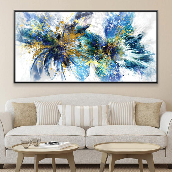 Winged Abstract Duo Canvas Art Clock Canvas