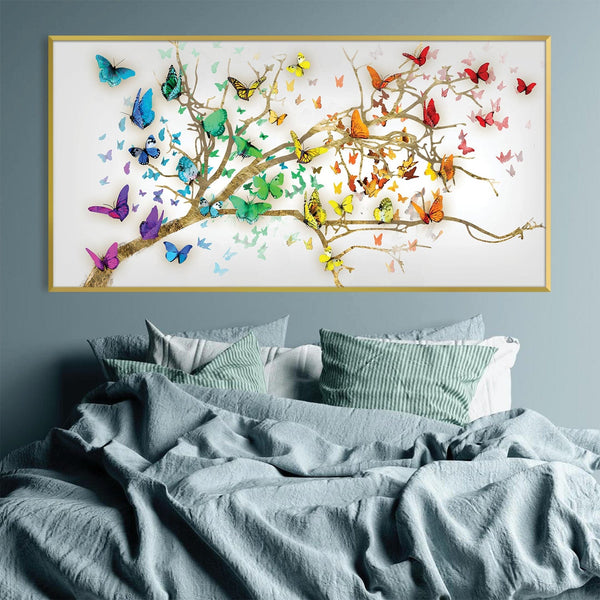 Winged Branches Canvas Art Clock Canvas