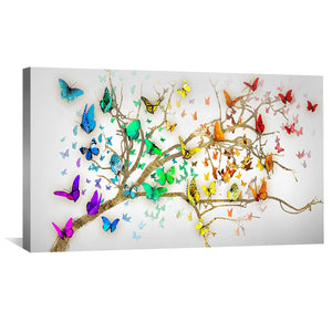 Winged Branches Canvas Art Clock Canvas