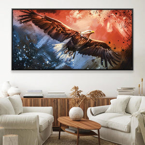 Wings of Liberty Canvas Art 20 x 10in / Canvas Clock Canvas