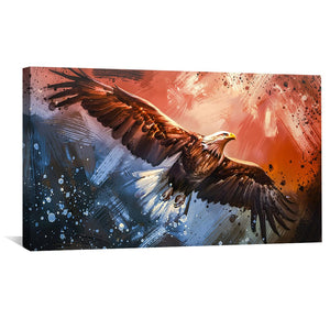 Wings of Liberty Canvas Art Clock Canvas