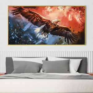 Wings of Liberty Canvas Art Clock Canvas