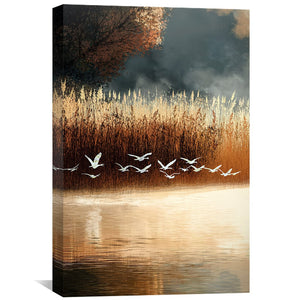 Wings of the Marsh Canvas Art Clock Canvas