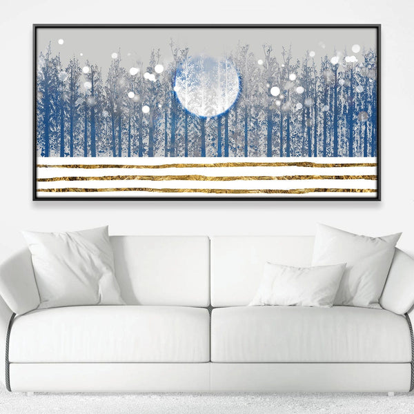 Winter Moon Canvas Art 20 x 10in / Canvas Clock Canvas