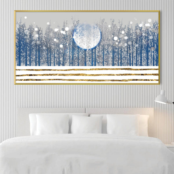 Winter Moon Canvas Art Clock Canvas