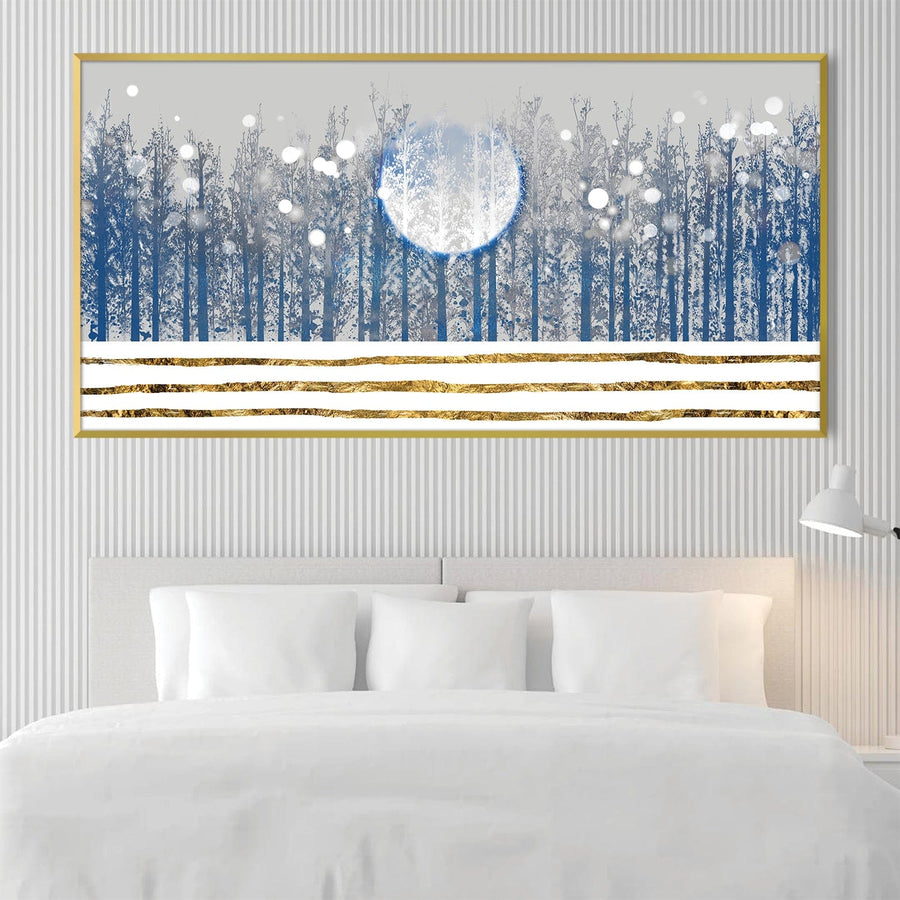 Winter Moon Canvas Art Clock Canvas