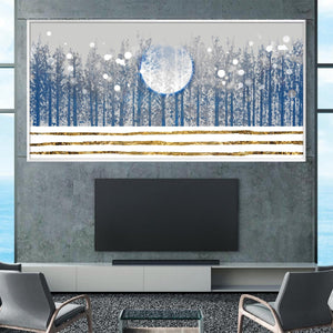 Winter Moon Canvas Art Clock Canvas